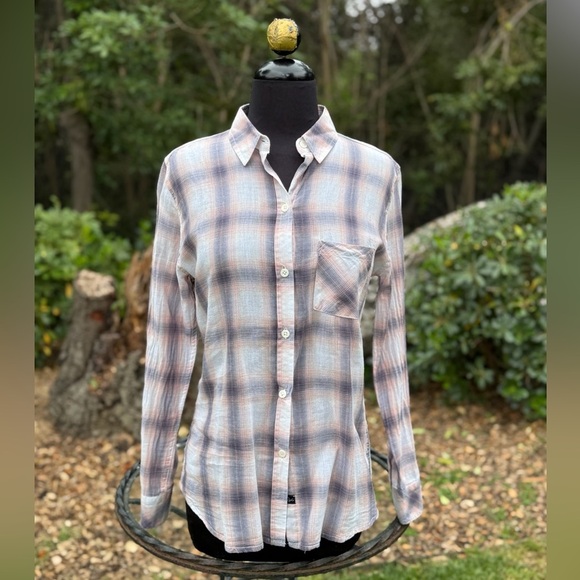Rails "Devyn" cotton plaid button-down top - size S - Picture 1 of 4